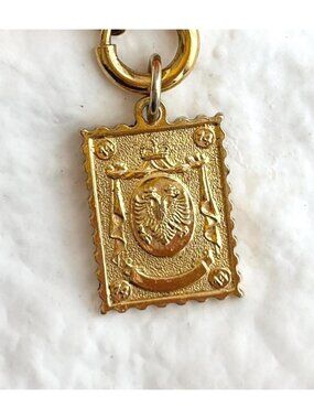 Joan Rivers Gold Toned  Castle Vintage Pendant | Charm w/ Extender